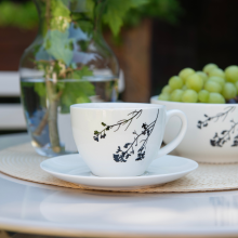 Filiżanka i spodek MISTY BLACK 240 ml RAVI